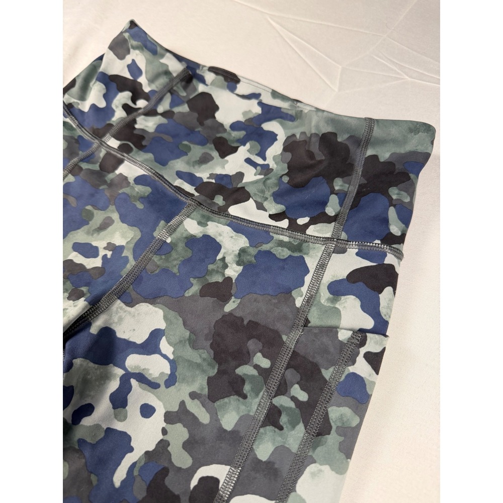 Athleta Ultimate Stash II 7/8 Tight Camo Leggings Blue Grey XS High Rise Pockets